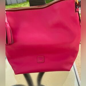 Dooney & Bourke Florentine Fushia Dixon Hobo Like New!!
